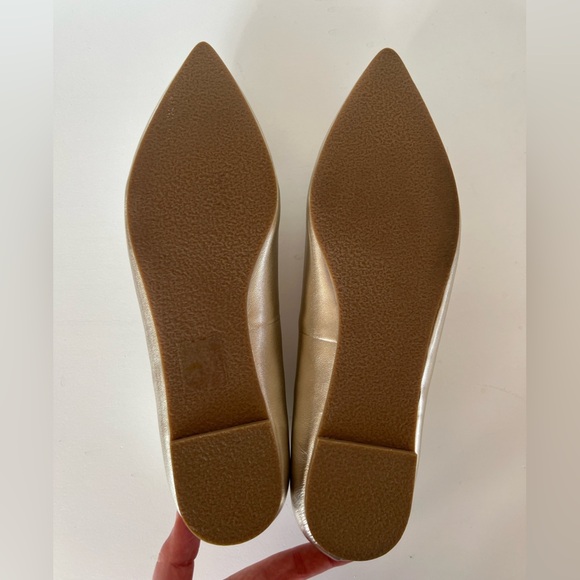 Jack Rogers Metallic Rhinestone Pointed Ballet Flat, size 10 - Picture 10 of 13